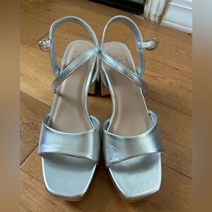 A New Day Silver Platform Shoes - 8 1/2